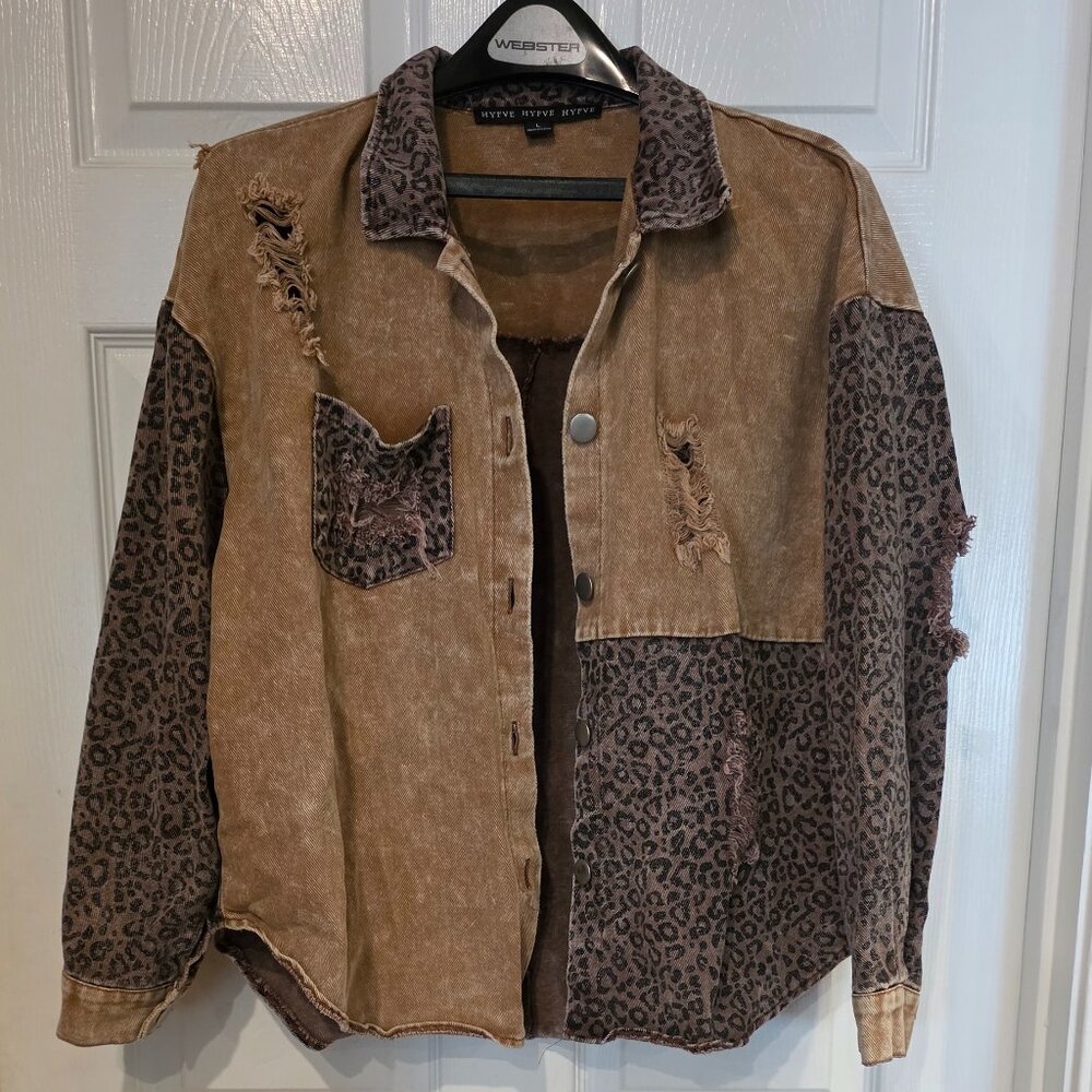 HYFVE Two Toned Leopard Print Jacket